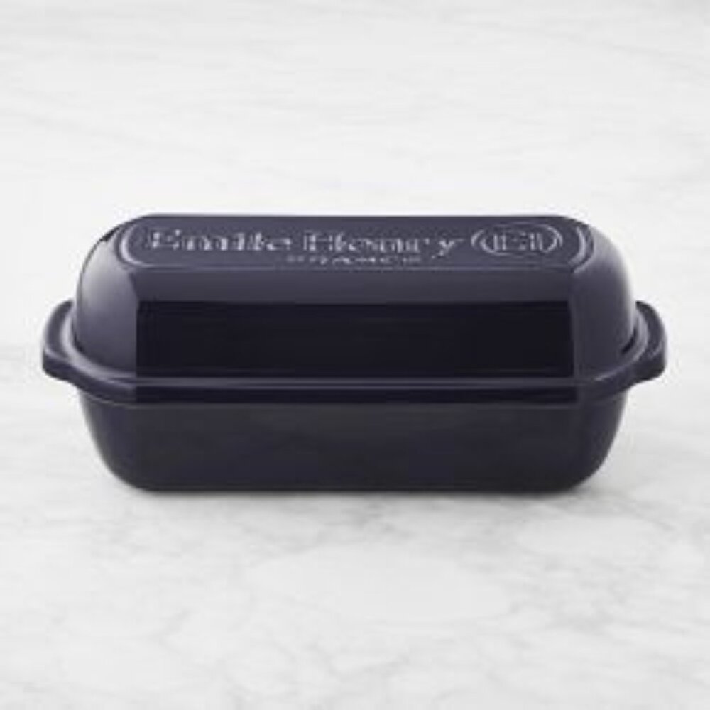 Emile Henry rare navy blue pullman bread pan